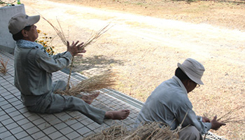 油井の稲作　縄作り編